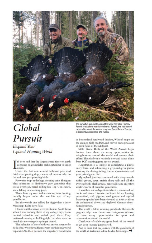 Ramsey Russell SCI Gamebirds of the World